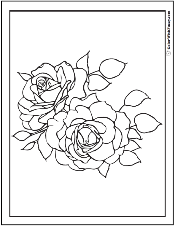 111+ Rose Coloring Pages: Beautiful and Blooming 57