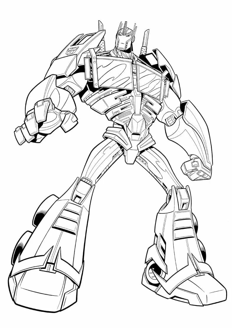 110+ Optimus Prime Coloring Pages 3