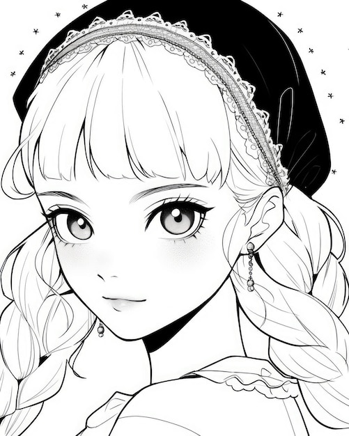 120 Anime Lineart Manga Coloring Pages Printable 113