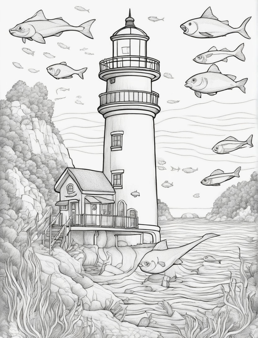 174 Fishing Coloring Page Designs: Reel in the Fun 101