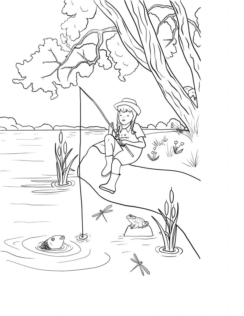 174 Fishing Coloring Page Designs: Reel in the Fun 76