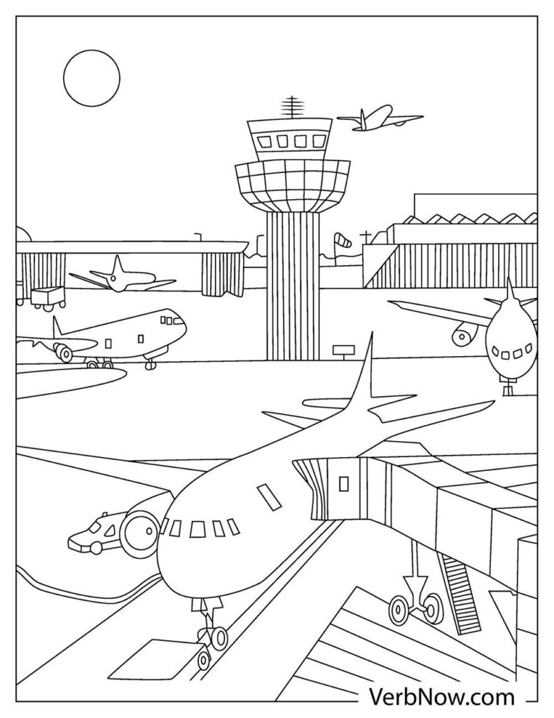 181 Airport Coloring Pages Printable 43