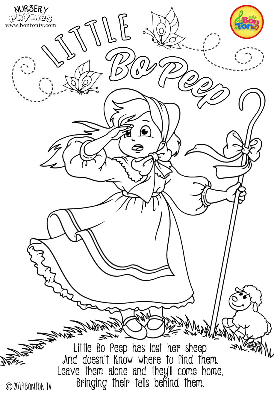 111 Bo Peep Coloring Pages Printable 2