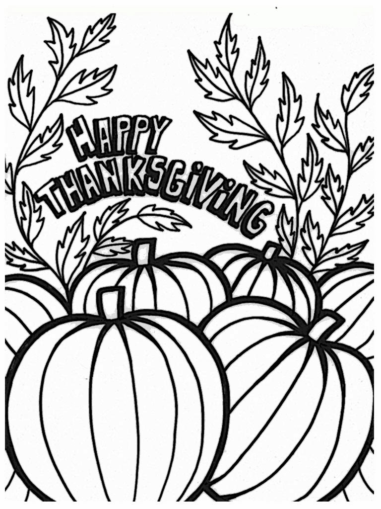 112 Thanksgiving Food Coloring Pages Printable 17