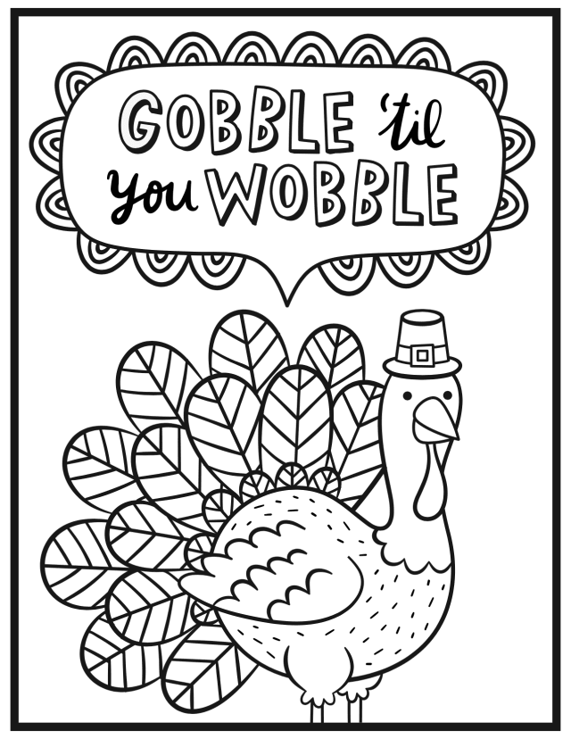 112 Thanksgiving Food Coloring Pages Printable 54