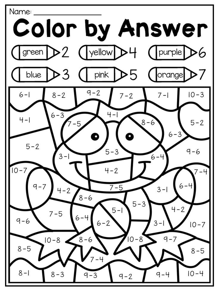 116 Color by Number Addition Printable 3