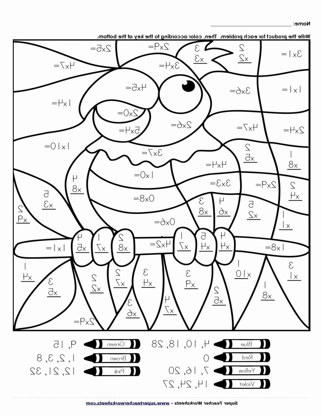 116 Color by Number Addition Printable 94