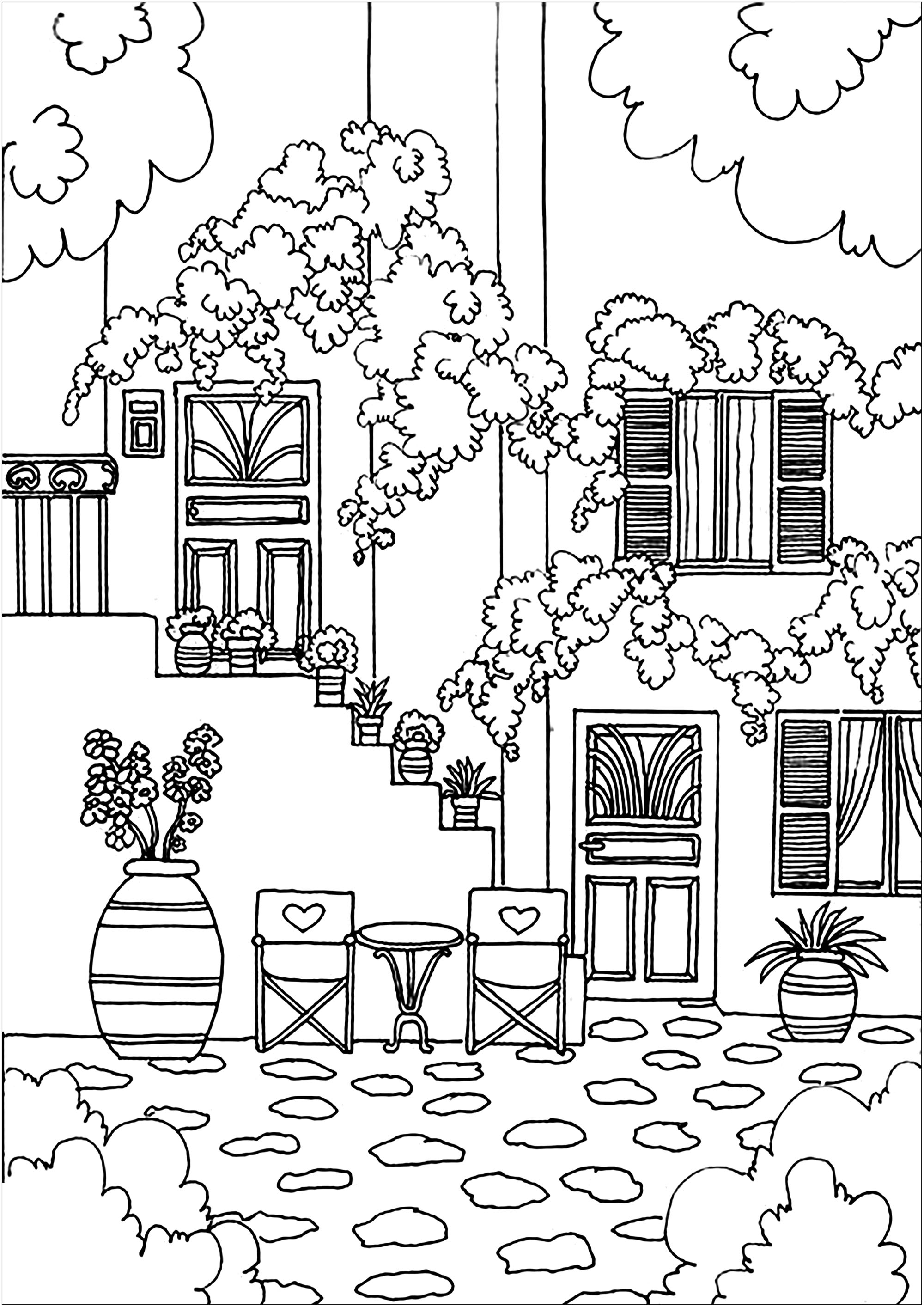 118 Free House Coloring Pages for Kids Printable 52