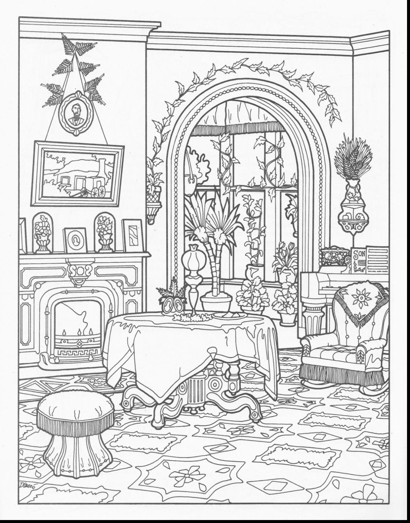 118 Free House Coloring Pages for Kids Printable 6