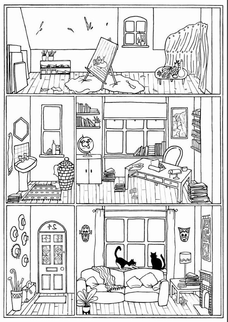 118 Free House Coloring Pages for Kids Printable 92