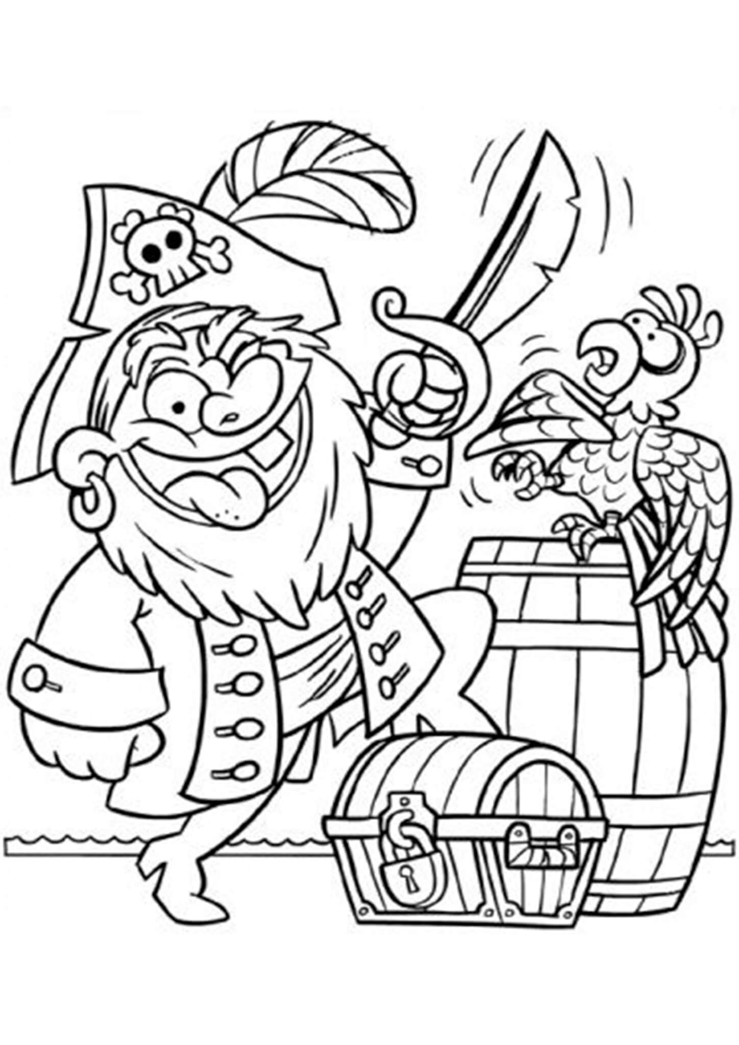 134 Free Pirate Coloring Pages For Kids Printable 91