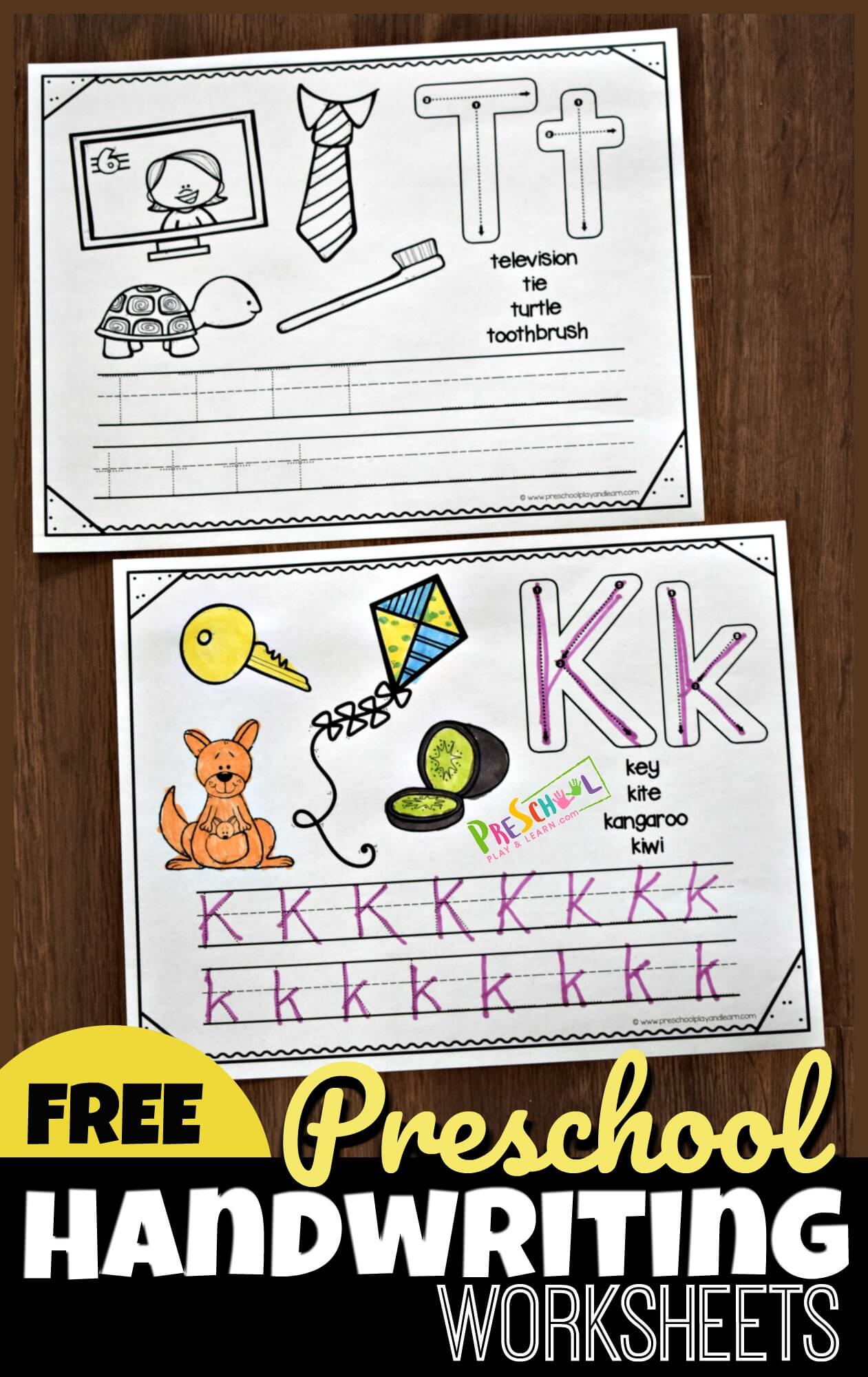 139 Kindergarten Handwriting Worksheets Printable 122