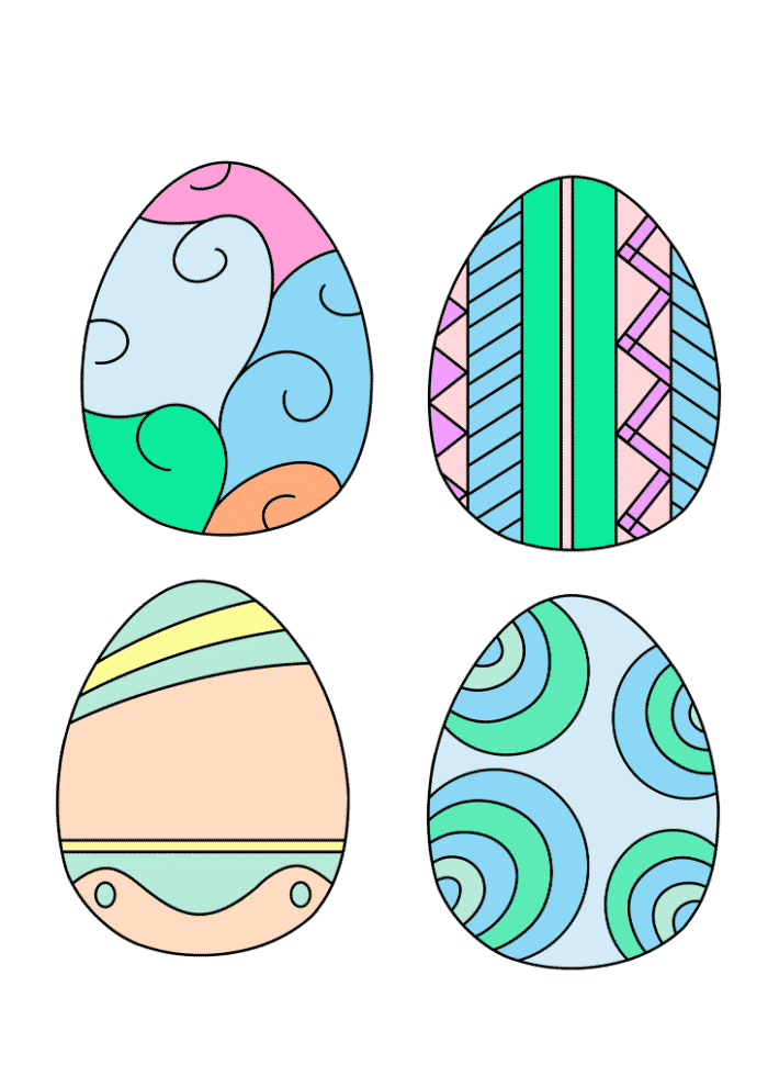 29 Colorful Easter Egg Coloring Pages Printable 9