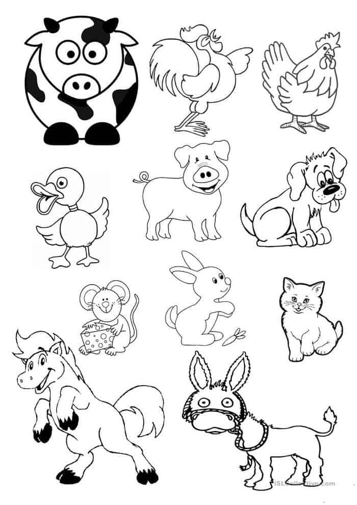 30 Fun Farm Animal Coloring Pages Printable 19