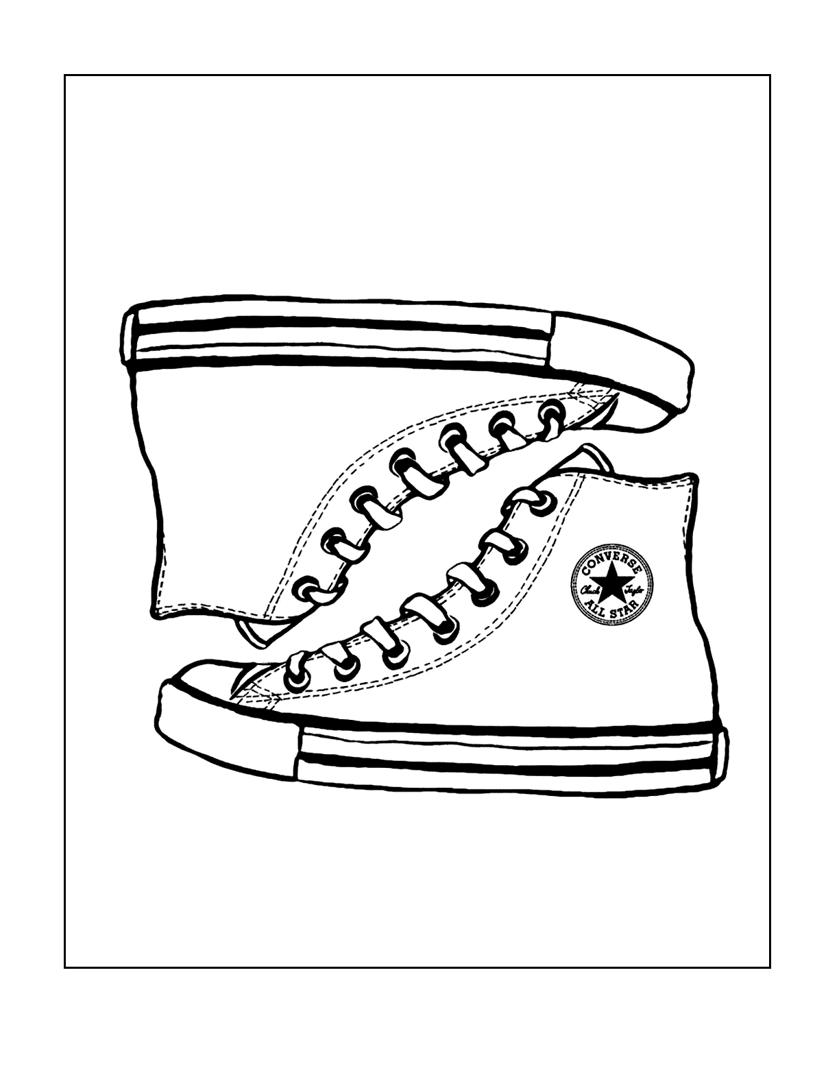 37 Chic Shoe Coloring Pages Printable 3