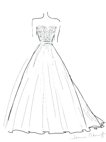 Dazzling Dress Coloring Pages Printable 18