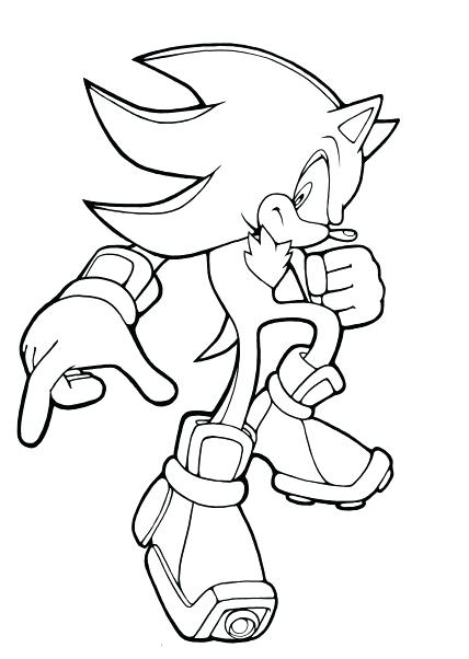 Shadowy Hedgehog Coloring Pages Printable 6