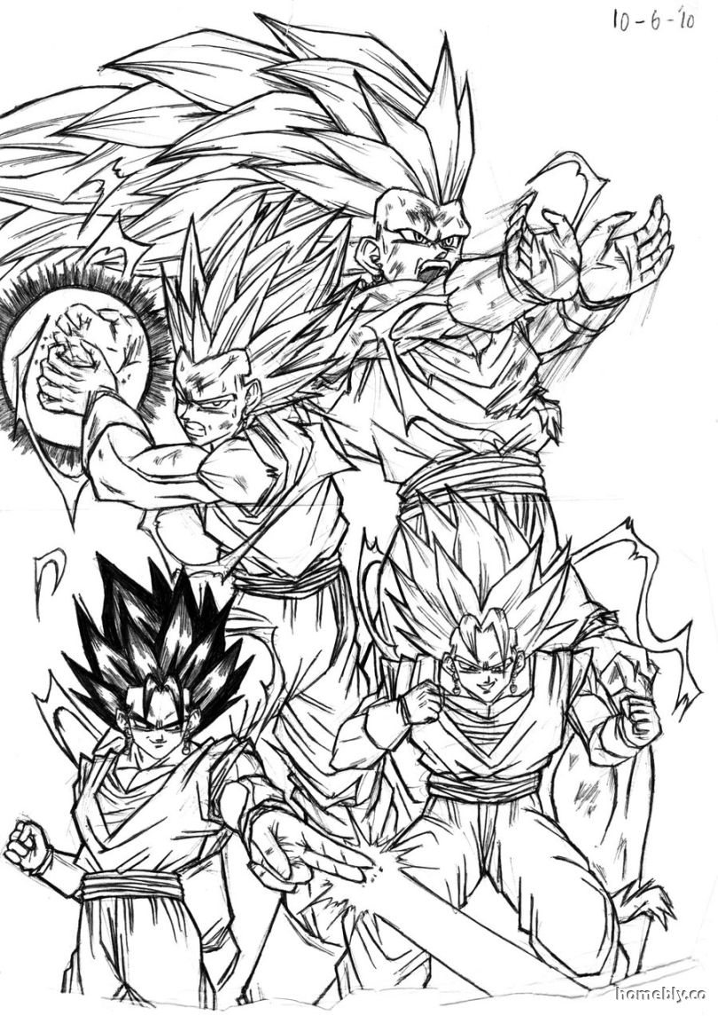 31 Action-Packed Dragon Ball Z Coloring Pages Printable 21