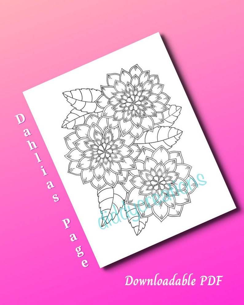 31 Beautiful Dahlia Coloring Pages Printable 21