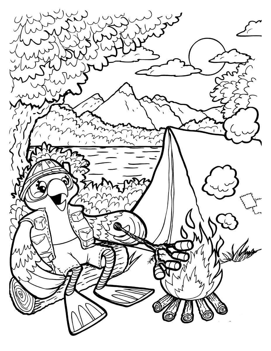 32 Exciting Camping Coloring Pages Printable 31