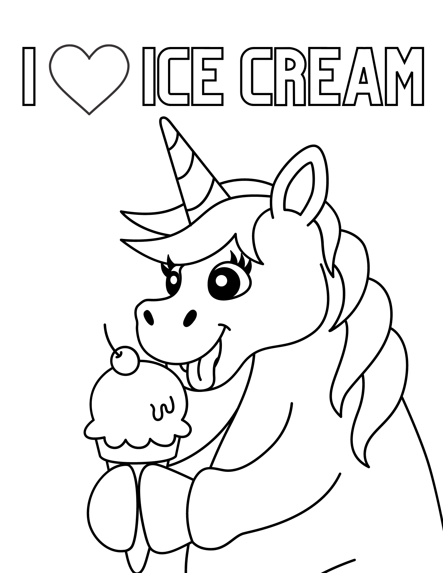 32 Ice Cream Coloring Pages for Kids Printable 21