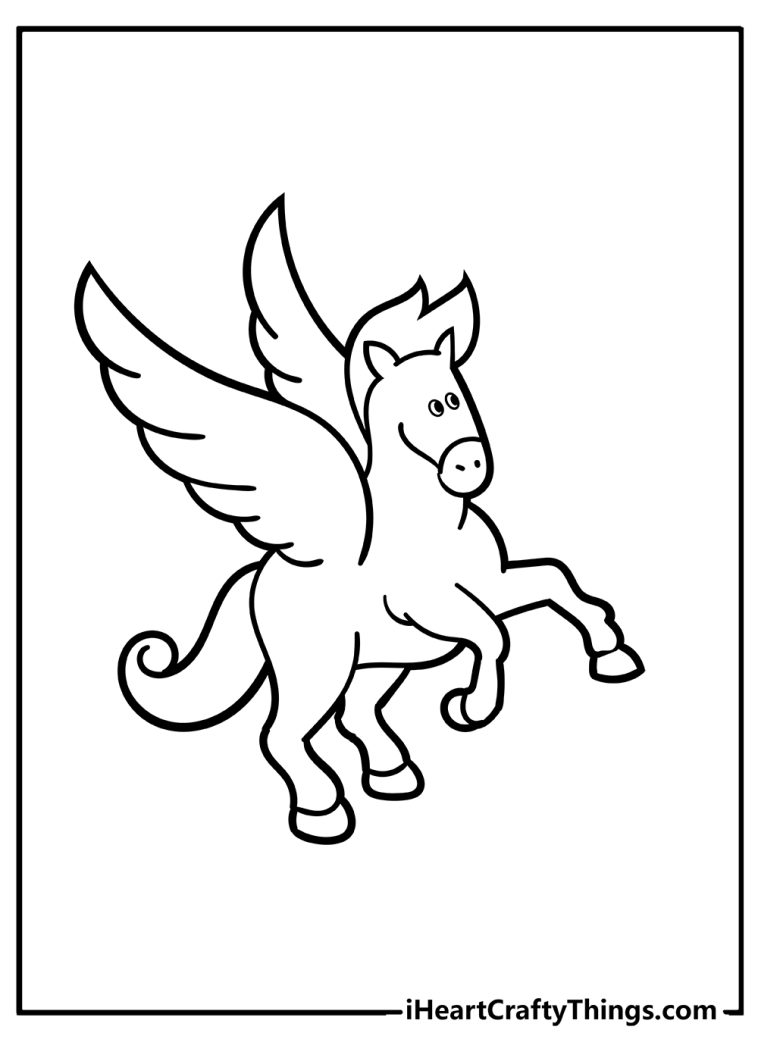 33 Magical Pegasus Coloring Pages Printable 10