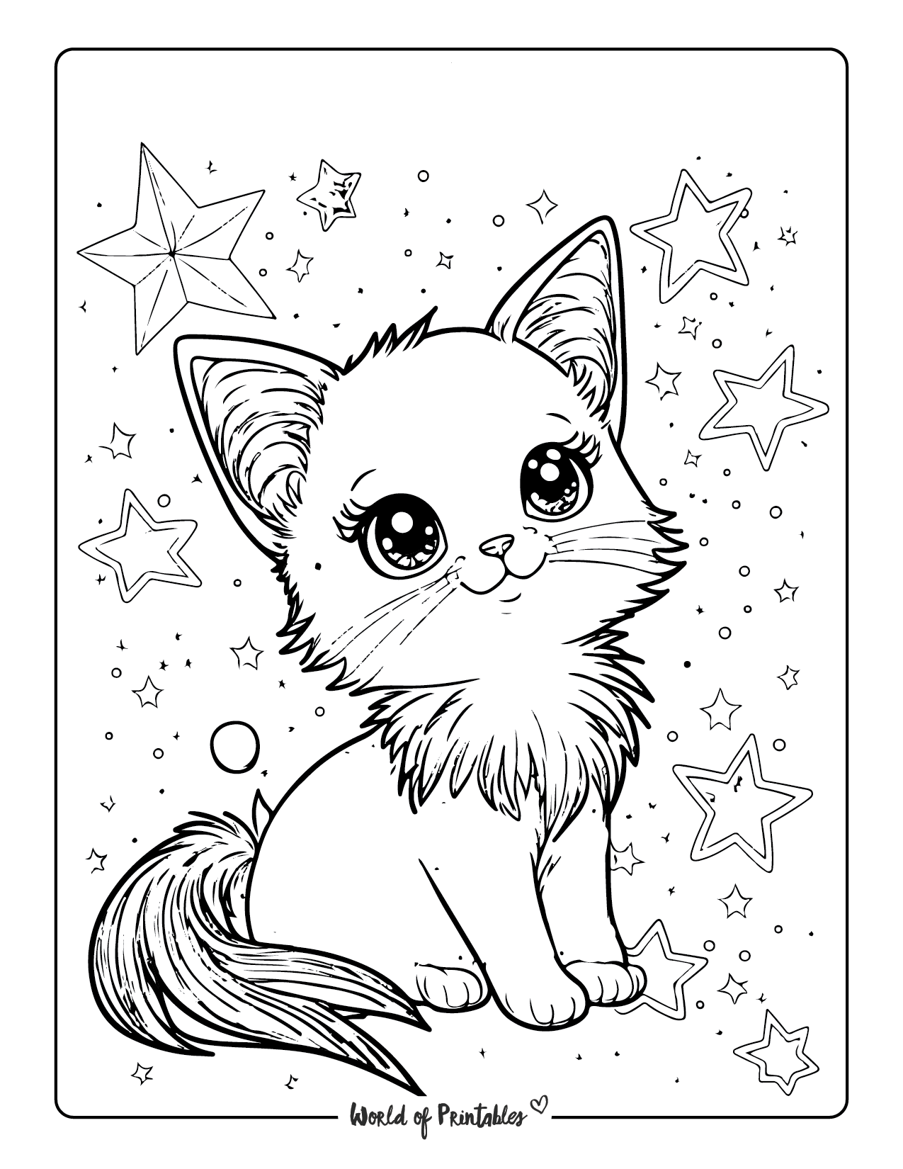 34 Cute Cartoon Cat Coloring Pages Printable 35