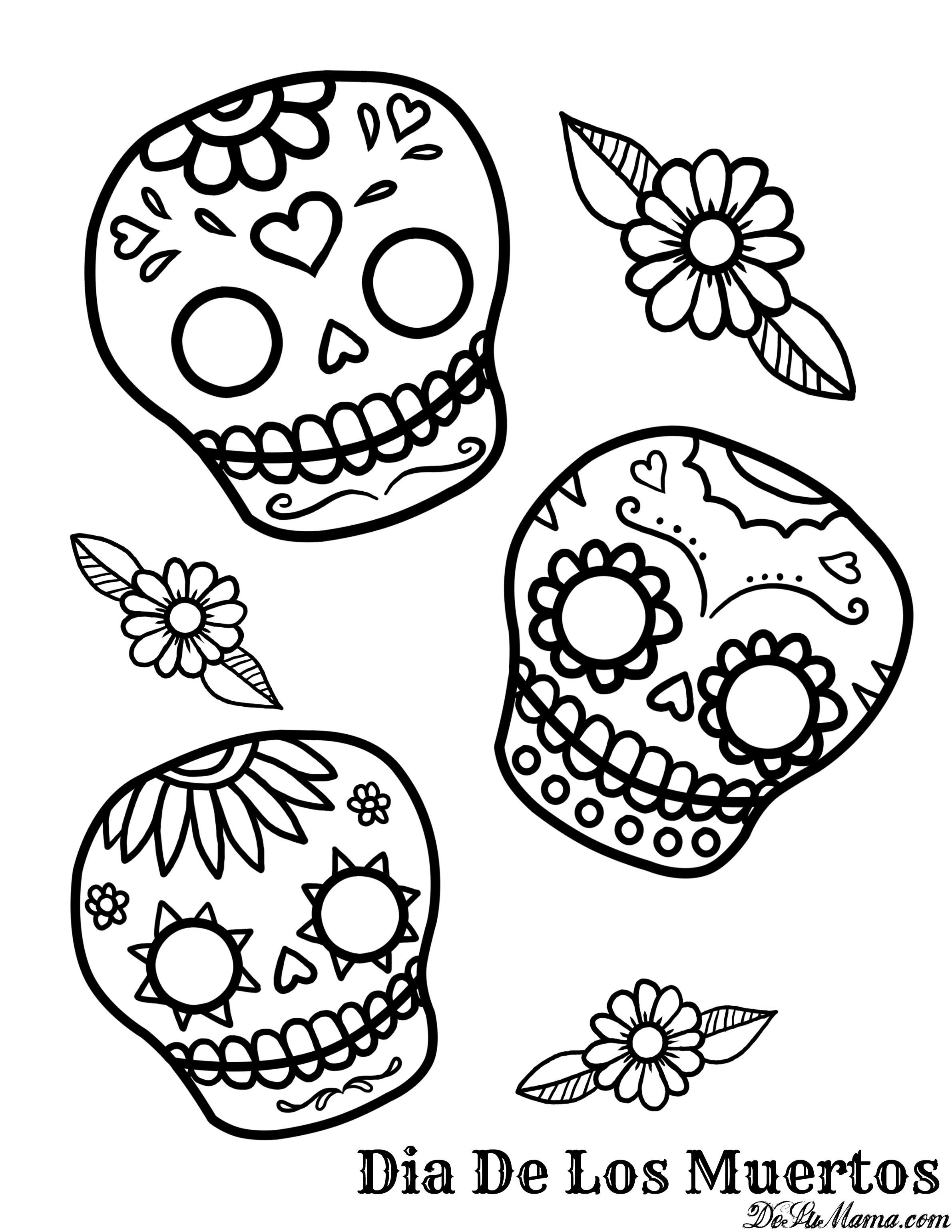 34 Sugar Skull Coloring Pages Printable 29