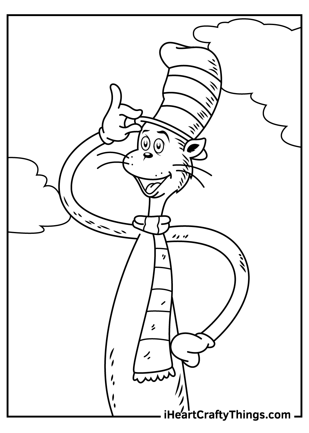 36 Classic Cat in the Hat Coloring Pages for Kids Printable 26