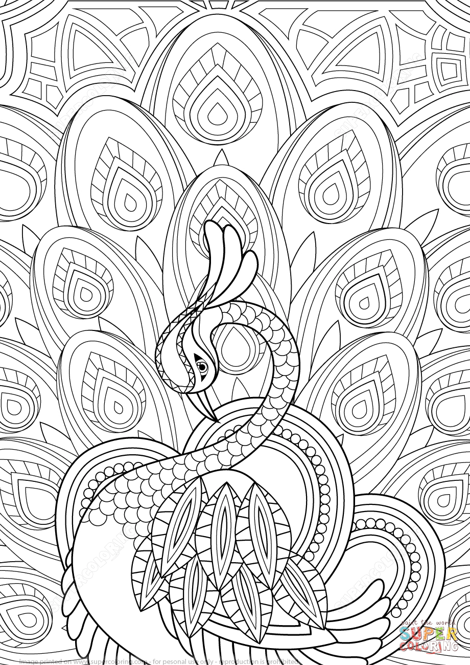 37 Elegant Peacock Coloring Pages Printable 18