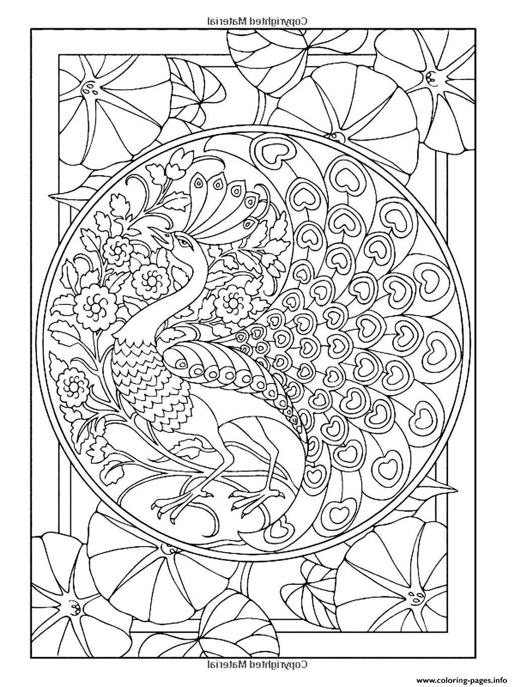 37 Elegant Peacock Coloring Pages Printable 19