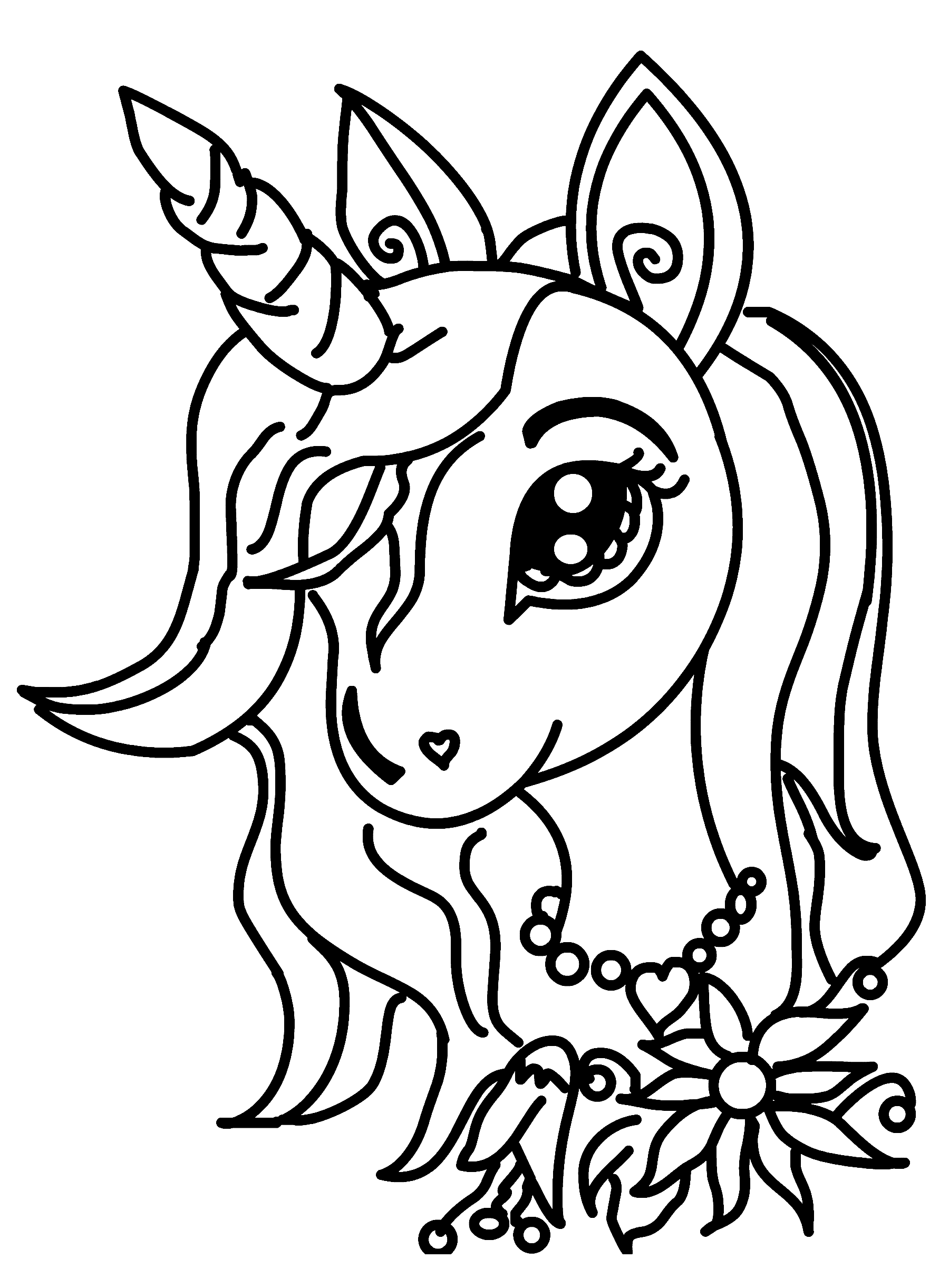 37 Fun Unicorn Mermaid Coloring Pages for Kids Printable 19