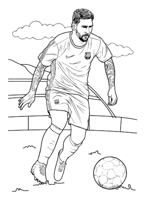 38 Lionel Messi Coloring Pages Printable 11