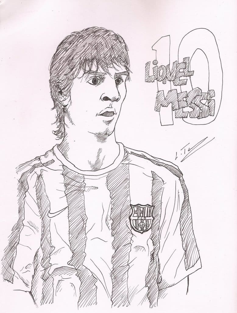 38 Lionel Messi Coloring Pages Printable 16