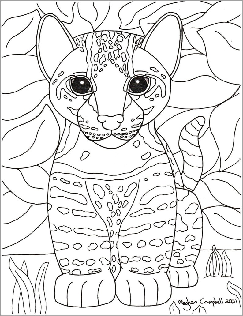 96 Ocelot Coloring Pages Printable 55