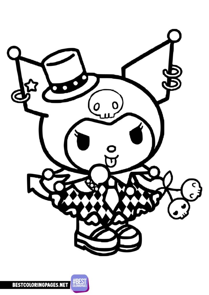 30 Cute Kuromi Coloring Pages Printable 34