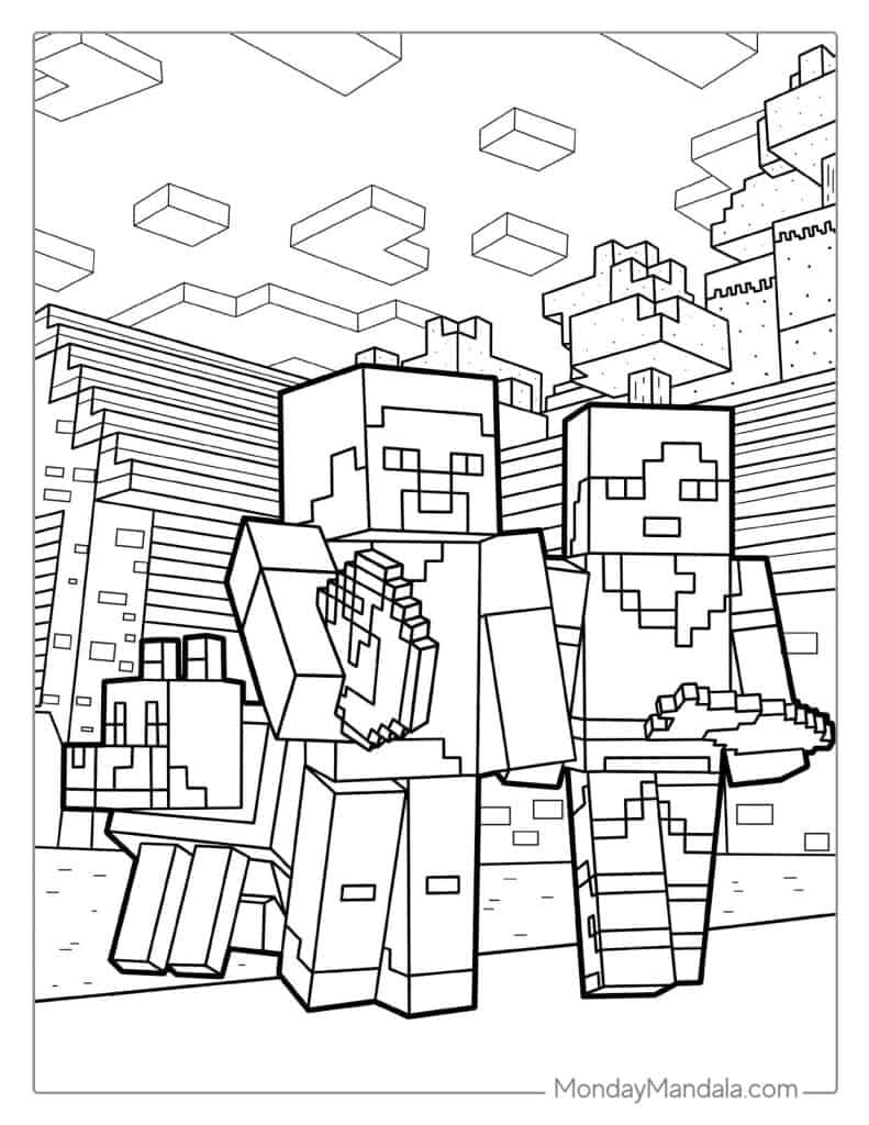 36 Free Minecraft Coloring Pages 16