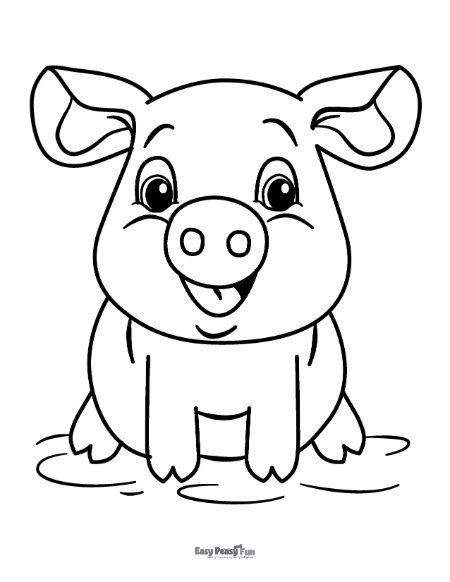 38+ Vibrant Pig Coloring Book Pages Printable