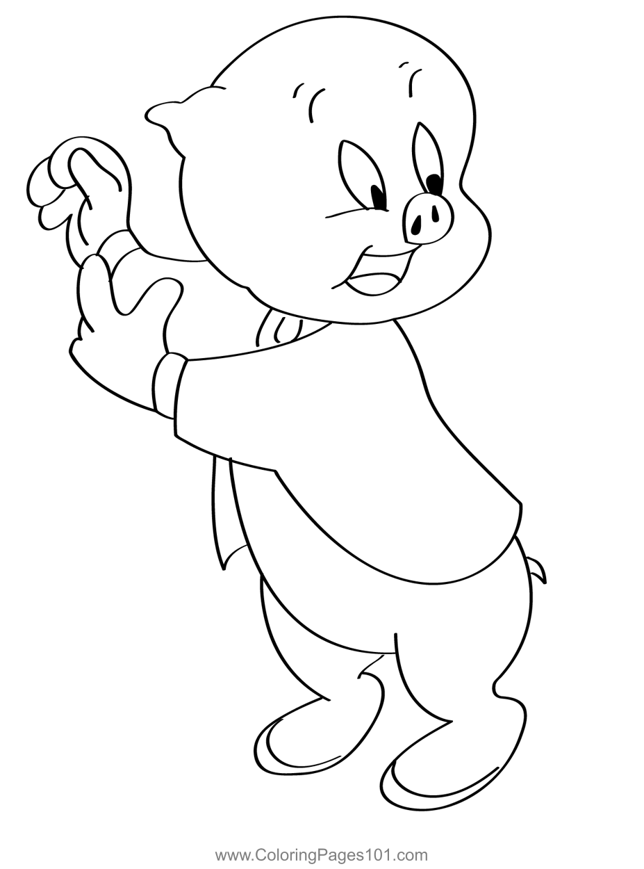 28+ Easy Porky Pig Coloring Pages Printable