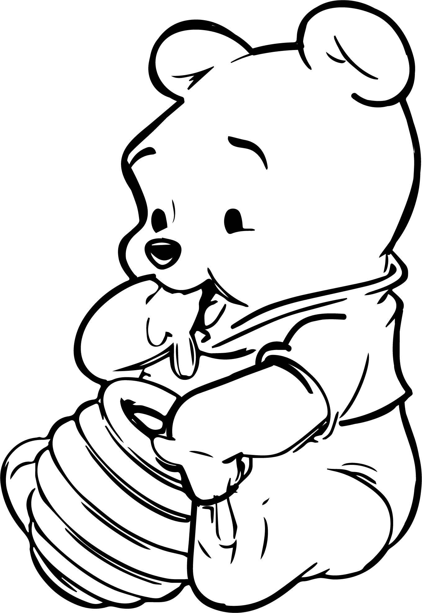 32+ Easy Baby Pooh Bear Coloring Pages Aesthetic