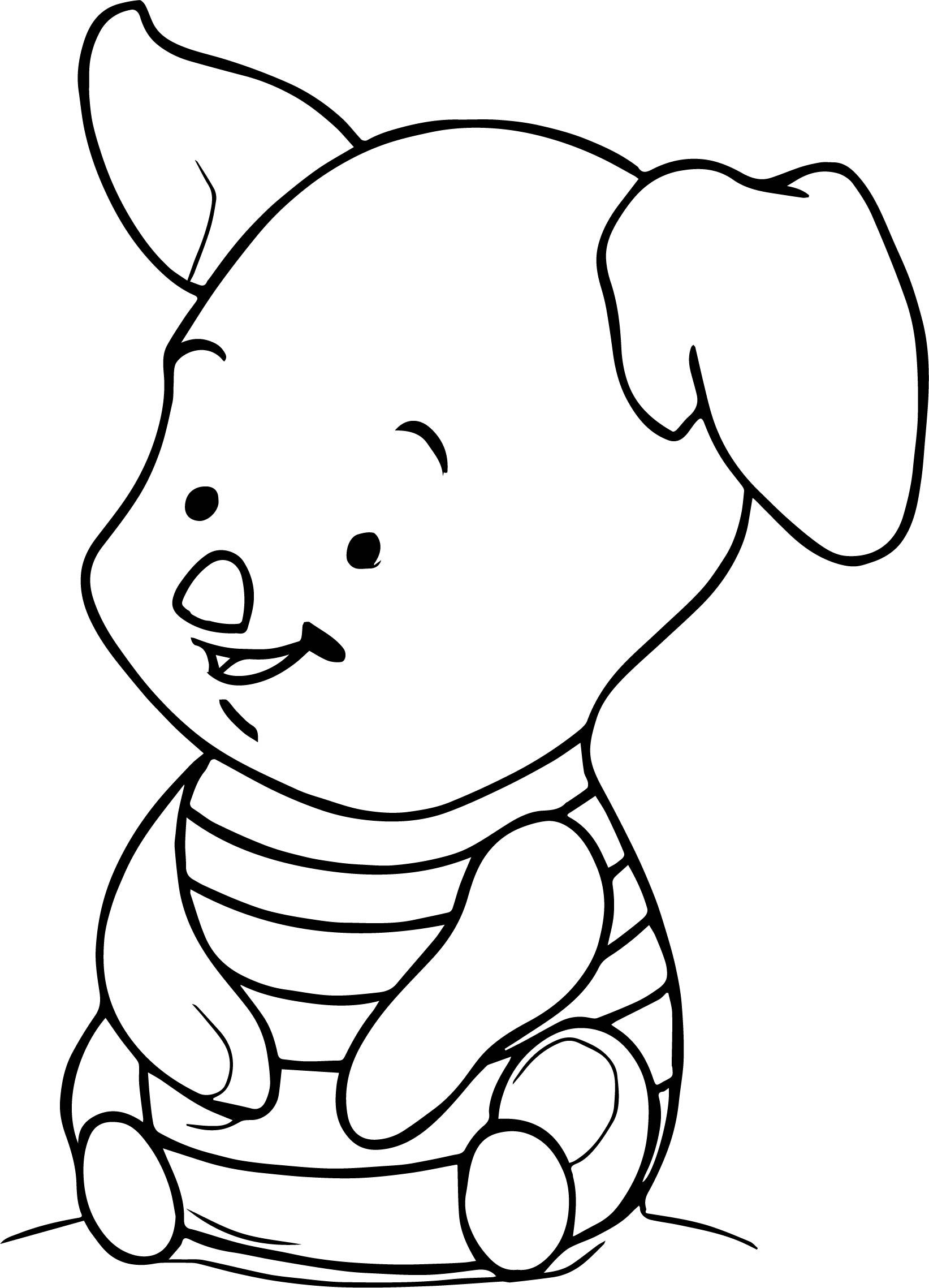 simple pig coloring pictures printable jpg