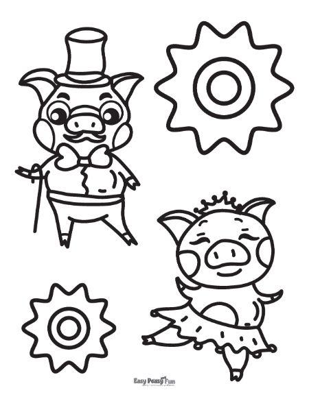 45+ Realistic Easy Pig Coloring Pages for Kids