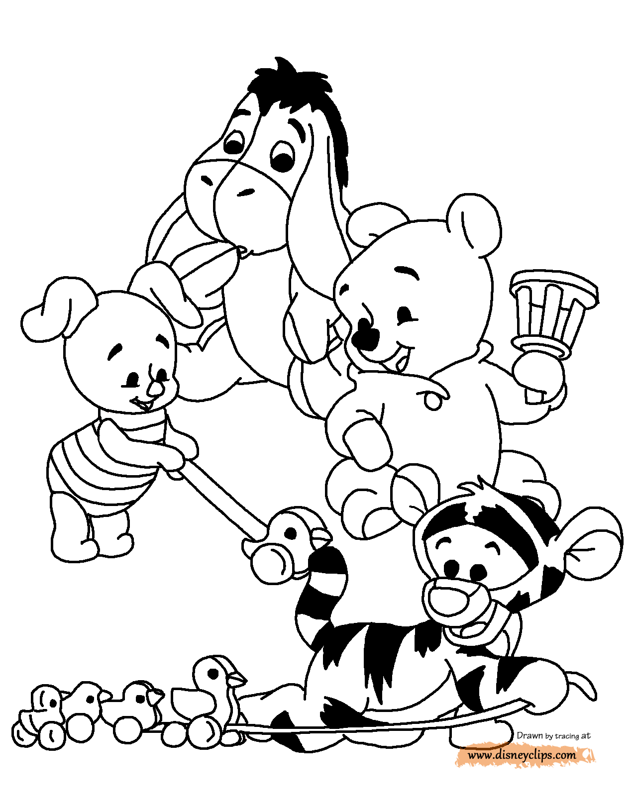 33+ Artistic Baby Pooh Bear Coloring Pages Printable Sheets