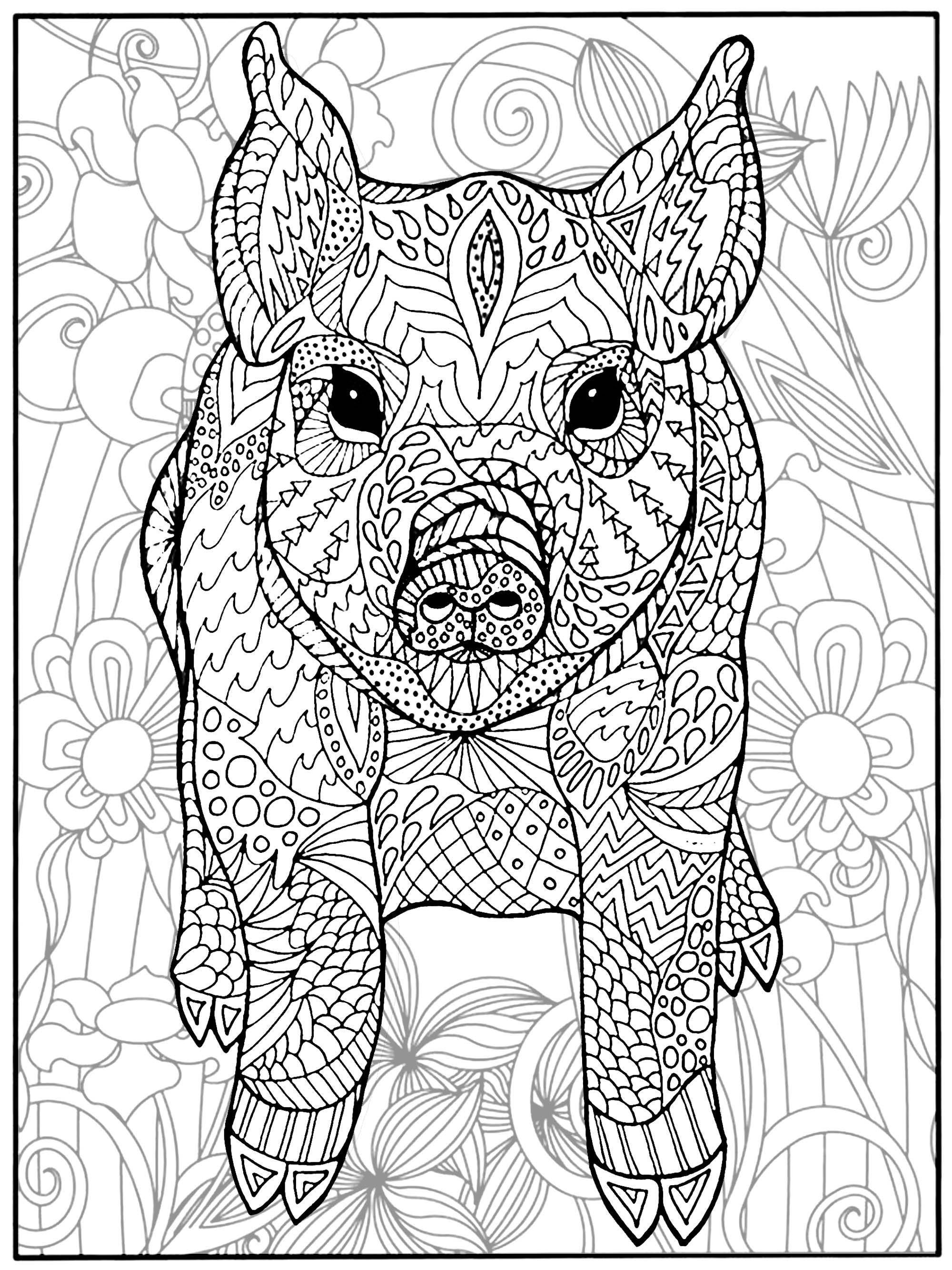 36+ Colorful Christmas Pig Coloring Pages Printable Sheets