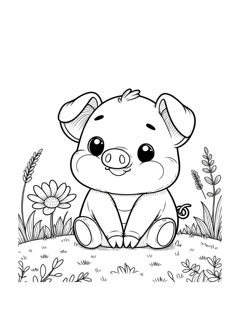 53+ Brightening Realistic Pig Coloring Pages Printable