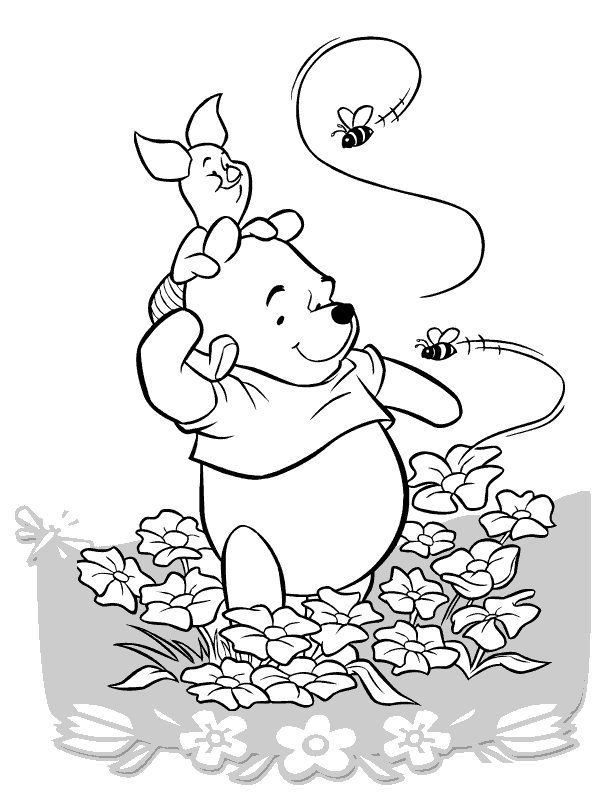 49+ Inspiring Baby Pooh Bear Coloring Pages Printable Sheets