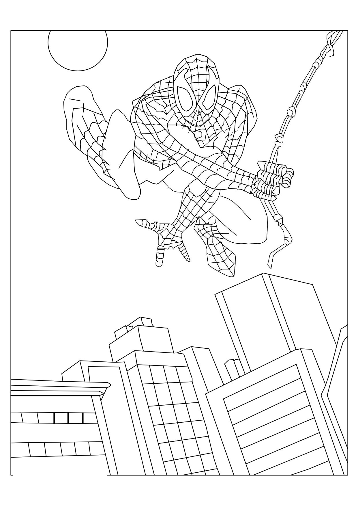 180+ Spiderman Coloring Pages: Swing into Action 153