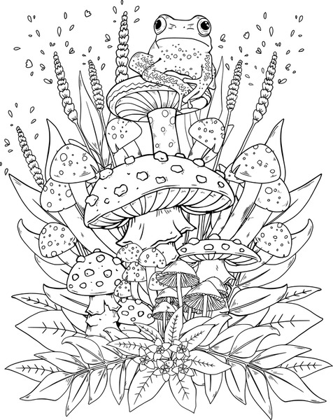 45 Frog Coloring Pages for Adult Free Printable 188