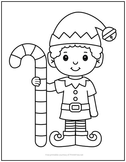 200+ Elf Coloring Pages 195