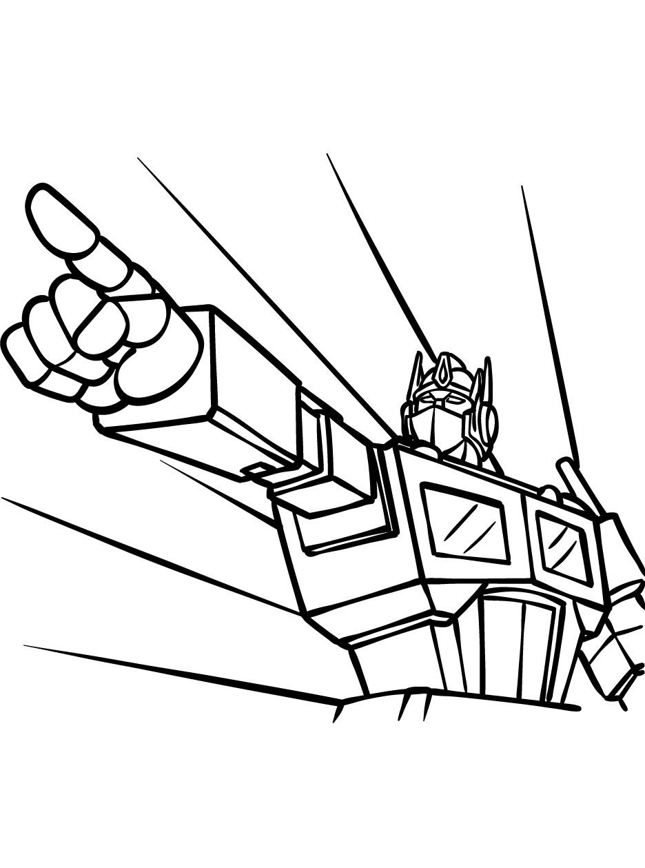 110+ Optimus Prime Coloring Pages 17